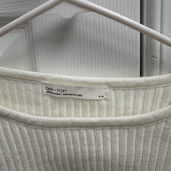 White Ribbed Layered Long Sleeve & Tank Top - Picture 3 of 5